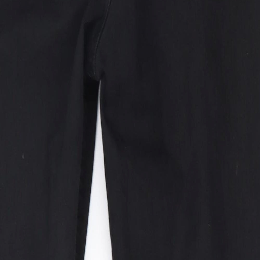 Brand and care label for Hera women’s black cotton skinny jeans, size S, 28-inch leg regular zip