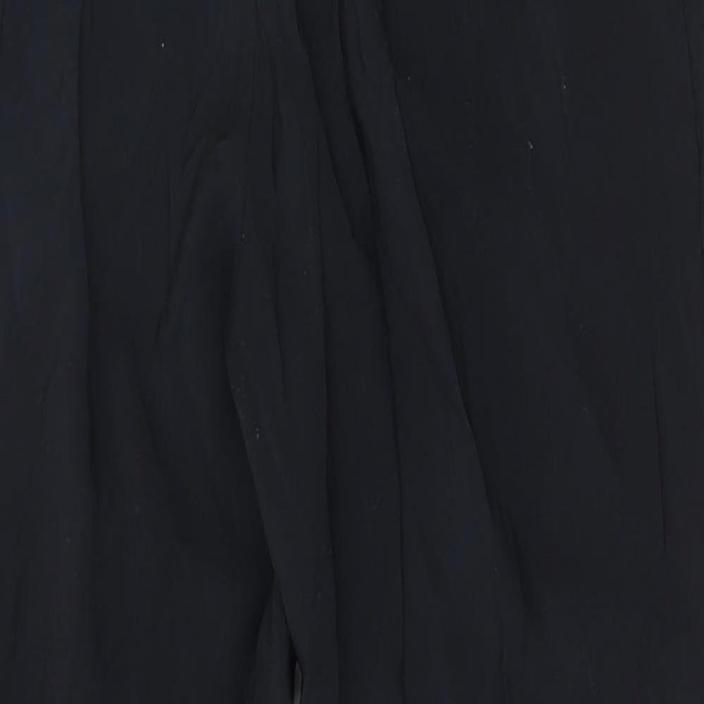 Womens UK Size S Zara Regular Fit Black Trousers