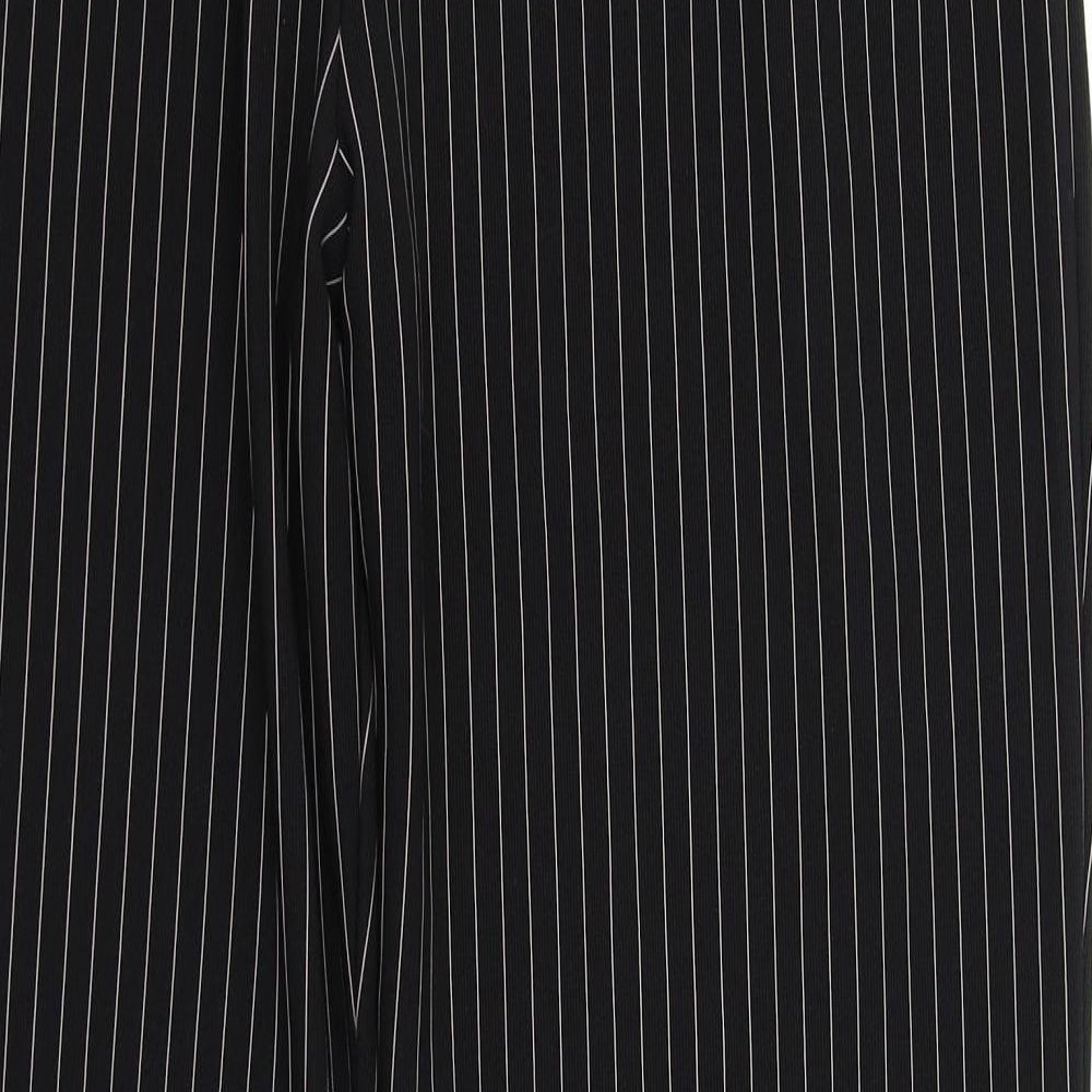 Womens UK Size 16 Preworn Regular Fit Dress Pants Black Trousers
