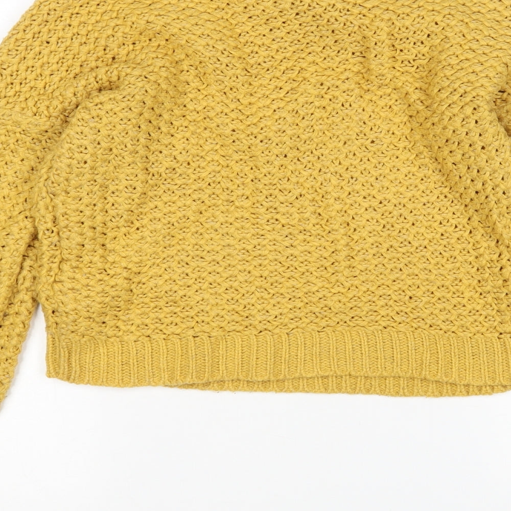 Womens UK Size 6 New Look Yellow Pullover Jumper