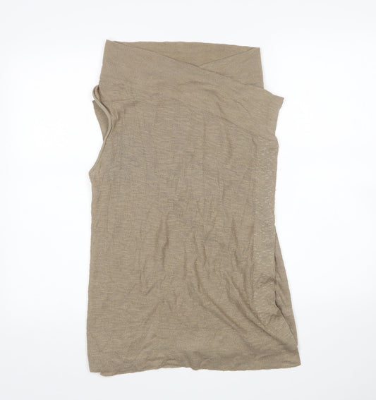 Womens UK Size 12 River Island Brown Wrap Jumper