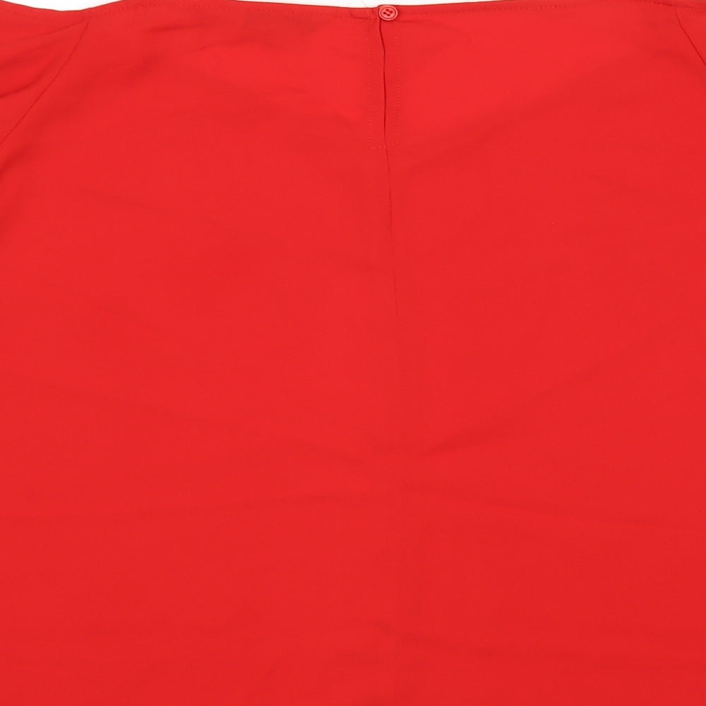 Womens UK Size 16 Peacocks Red Basic Blouse
