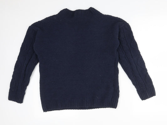 Primark Mens Blue Striped Polyester Pullover Sweatshirt Size S