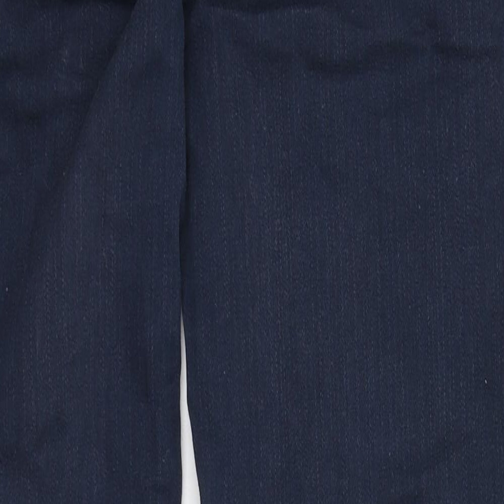 Savoir Womens Blue Cotton Straight Jeans Size 12 L28 in Regular