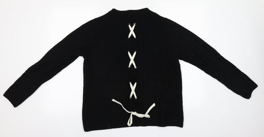 Womens UK Size M Papaya Black Pullover Jumper