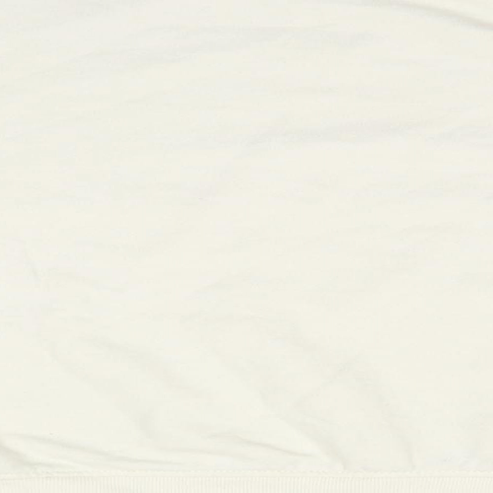 Primark Womens Ivory Round Neck Cotton Pullover Jumper Size 10