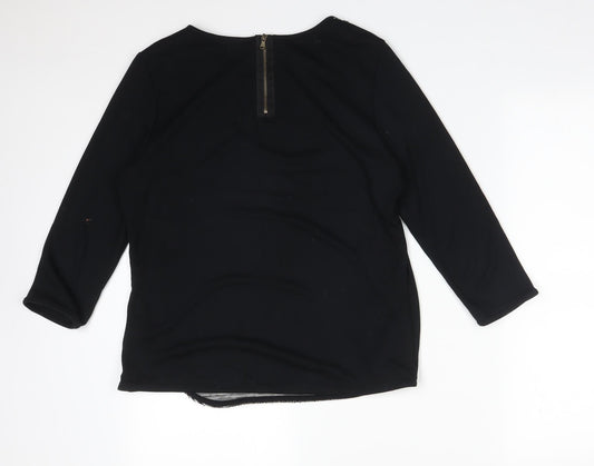 M&S Womens Multicoloured Viscose Basic T-Shirt Size 10 Round Neck