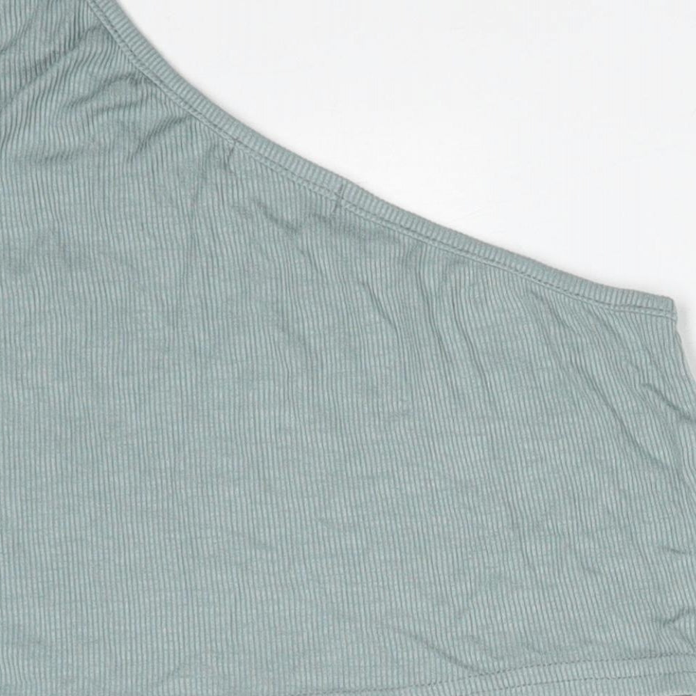 Womens UK Size 8 PRETTYLITTLETHING Green Camisole T-Shirt