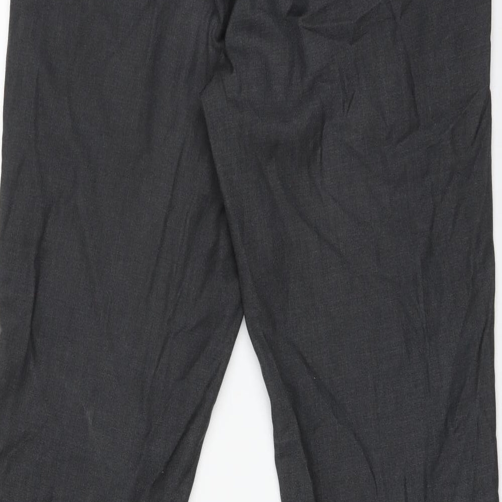 Mens UK Size 34 CEDARWOOD STATE Regular Fit Dress Pants Grey Trousers