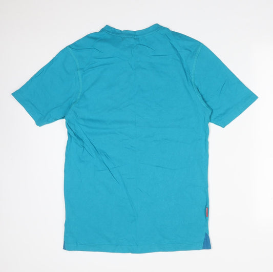 Slazenger Mens Blue Cotton T-Shirt Size S Round Neck