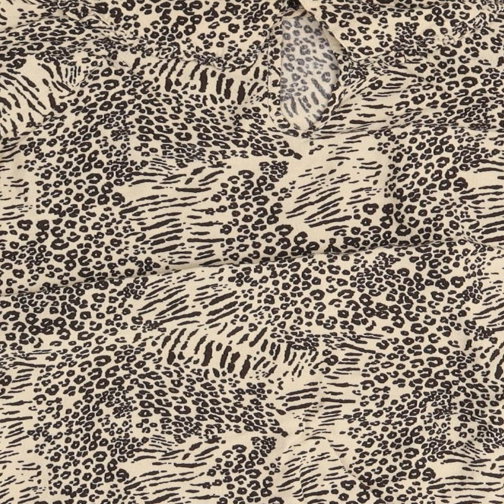 M&S Womens Brown Viscose Basic Blouse Size 18 Collared