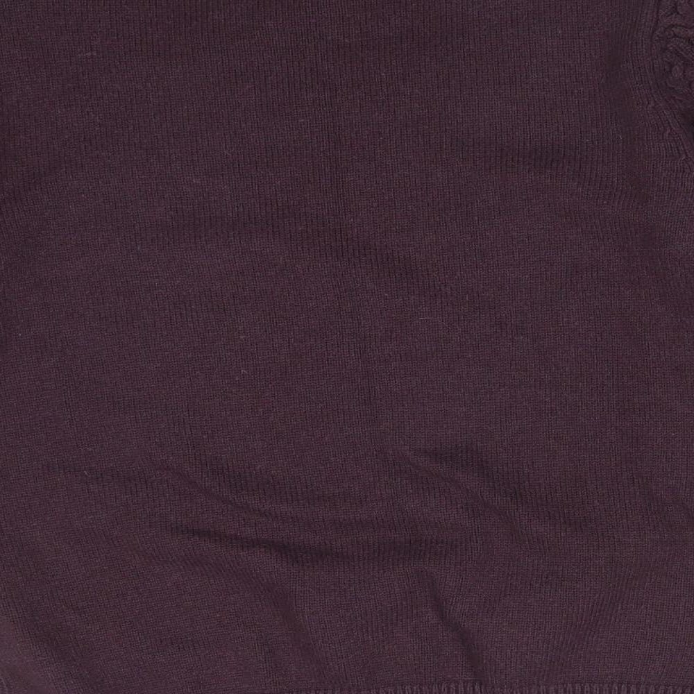 H&M Womens Purple Striped Polyamide Pullover Sweatshirt Size S