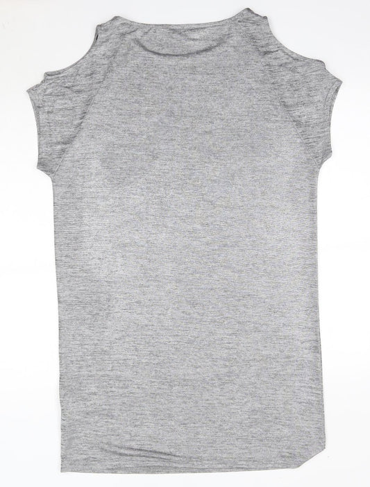 NEXT Womens Grey Polyester A-Line Size 12 Round Neck