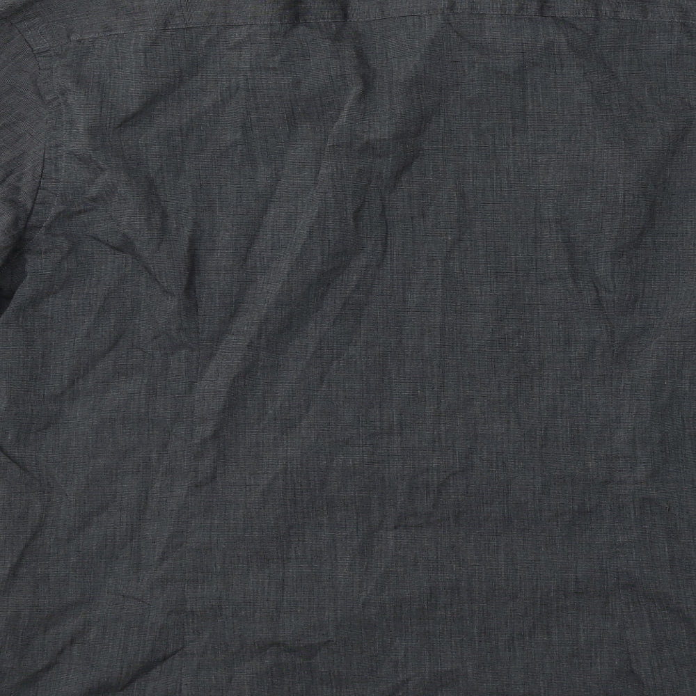 ASOS Mens Grey Polyester Button-Up Size S Collared