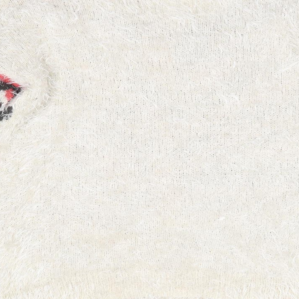 TU Womens Multicoloured Round Neck Acrylic Pullover Jumper Size 12