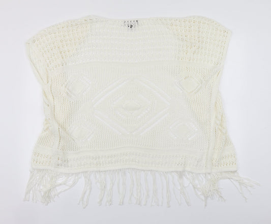 Womens UK Size 10 Atmosphere Ivory Cardigan Jumper