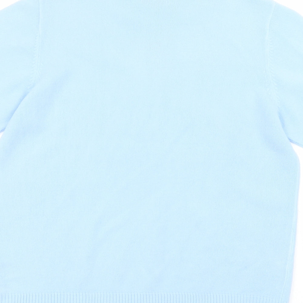 Womens UK Size 14 Damart Blue Basic T-Shirt