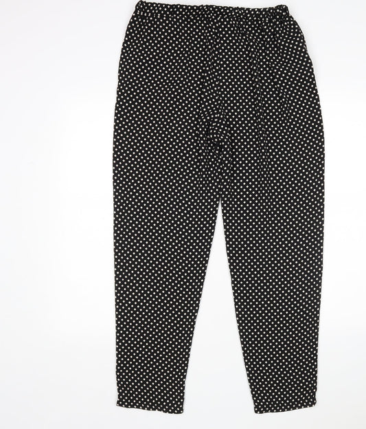 Phase Eight Womens Multicoloured Polka Dot Polyester Trousers Size L L28 in Regular