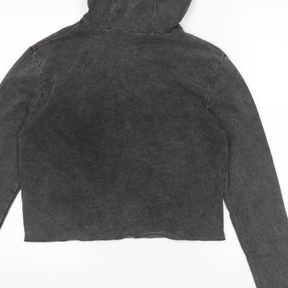 M&Co Girls Grey Cotton Pullover Hoodie Size 14 Years