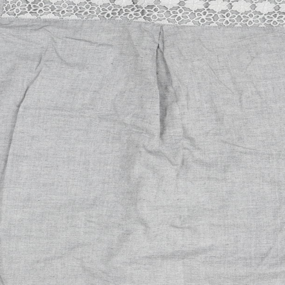 Womens UK Size Preworn Grey Basic Button-Up