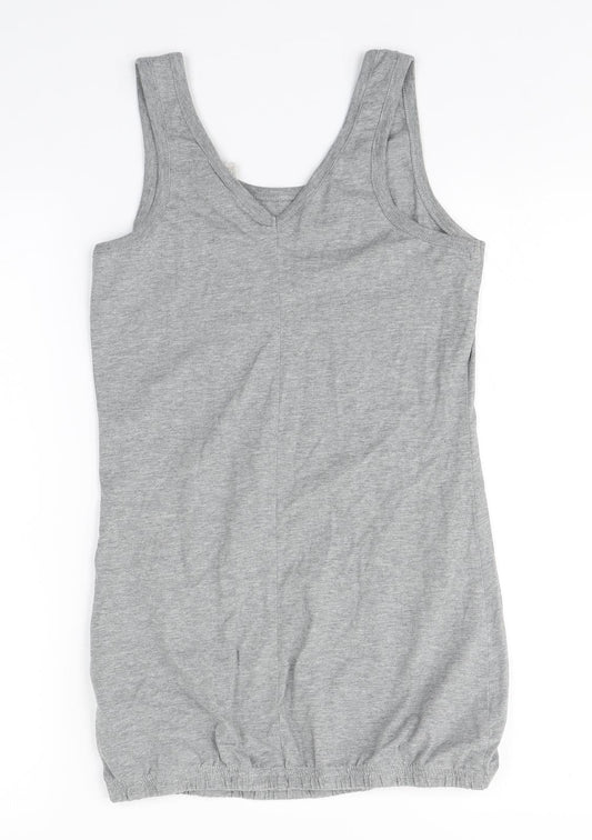 Nike Mens Grey Cotton Basic Tank Size S Round Neck