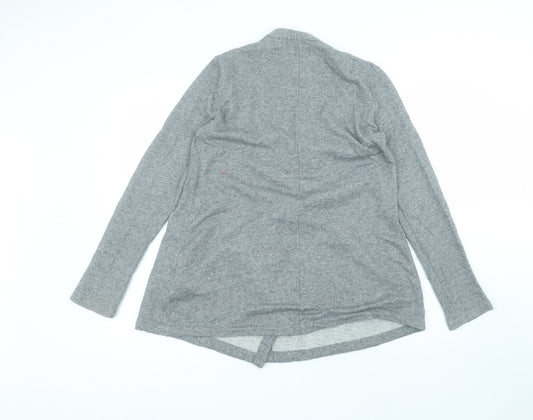 FOREVER 21 Womens Grey Round Neck Cotton Cardigan Jumper Size M