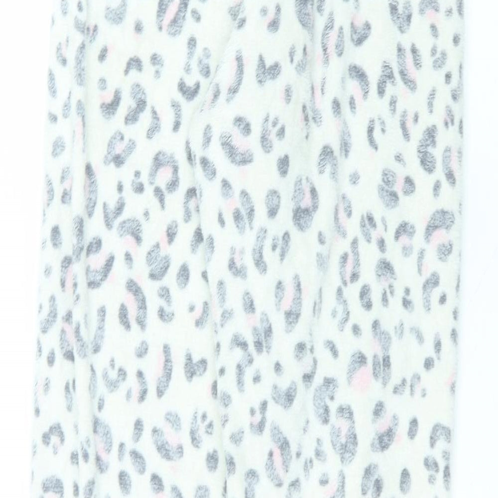 Primark Womens White Animal Print Polyester Sweatpants Trousers Size S L27 in Regular