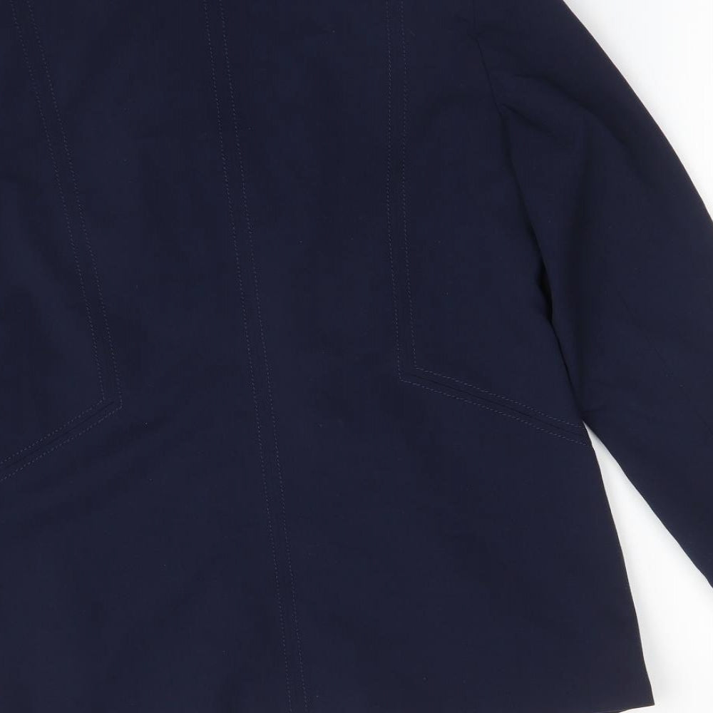 CAPSULE Womens Blue Jacket Blazer Size 10