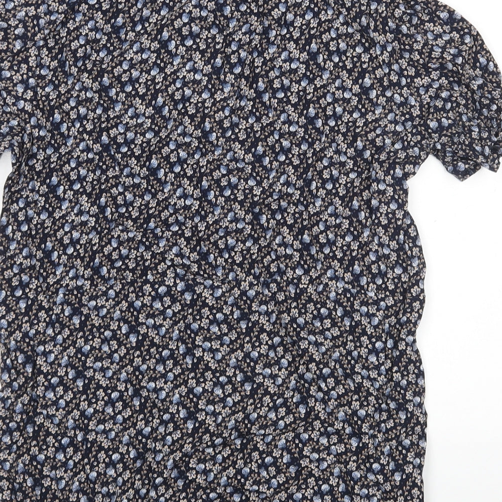 Womens UK Size 10 H&M Blue Basic Blouse