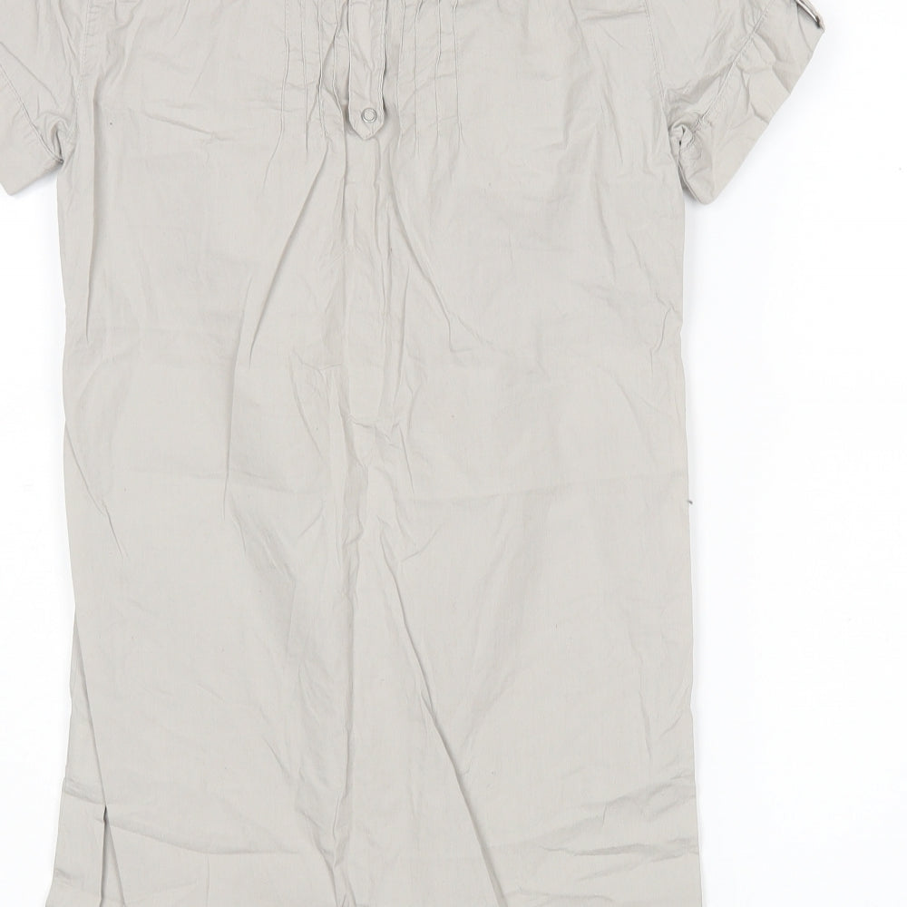 Womens UK Size S Pull & Bear Grey Basic Polo