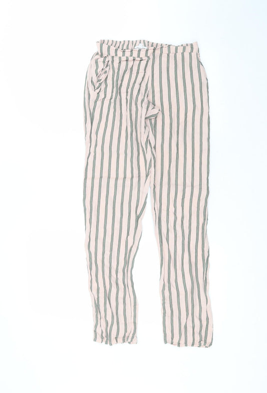 Womens UK Size S Etam Regular Fit Pink Trousers