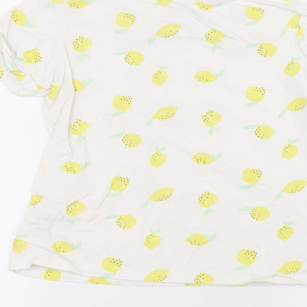 Primark Girls White Cotton Basic T-Shirt Size 11-12 Years Round Neck