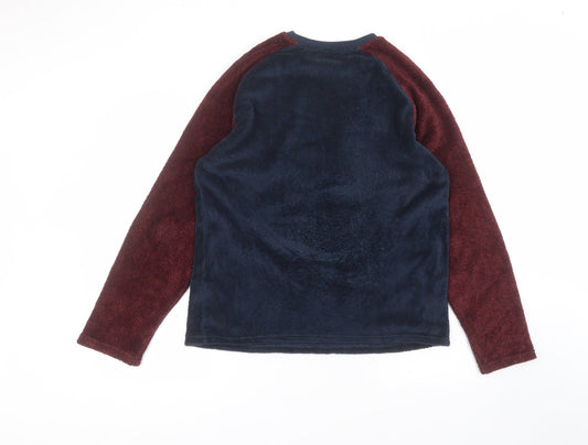 Matalan Mens Blue Round Neck Polyester Pullover Jumper Size M