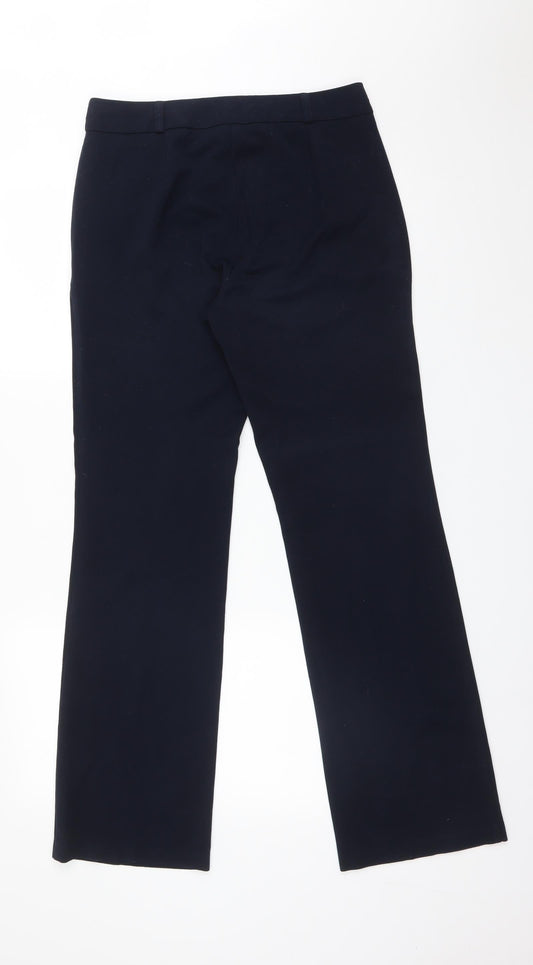 Womens UK Size 8 M&S Regular Fit Dress Pants Blue Trousers