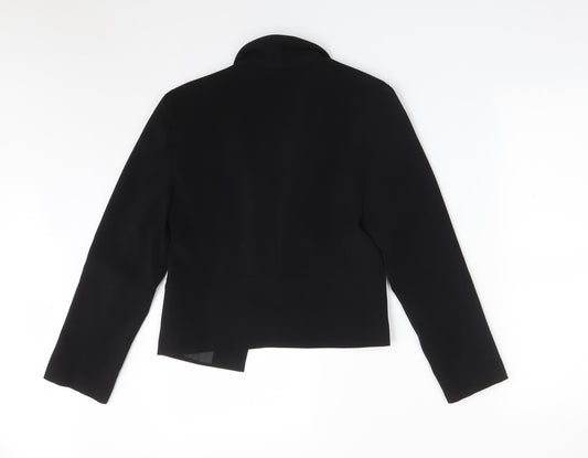 ASOS Womens Black  Polyester Jacket Blazer Size 8
