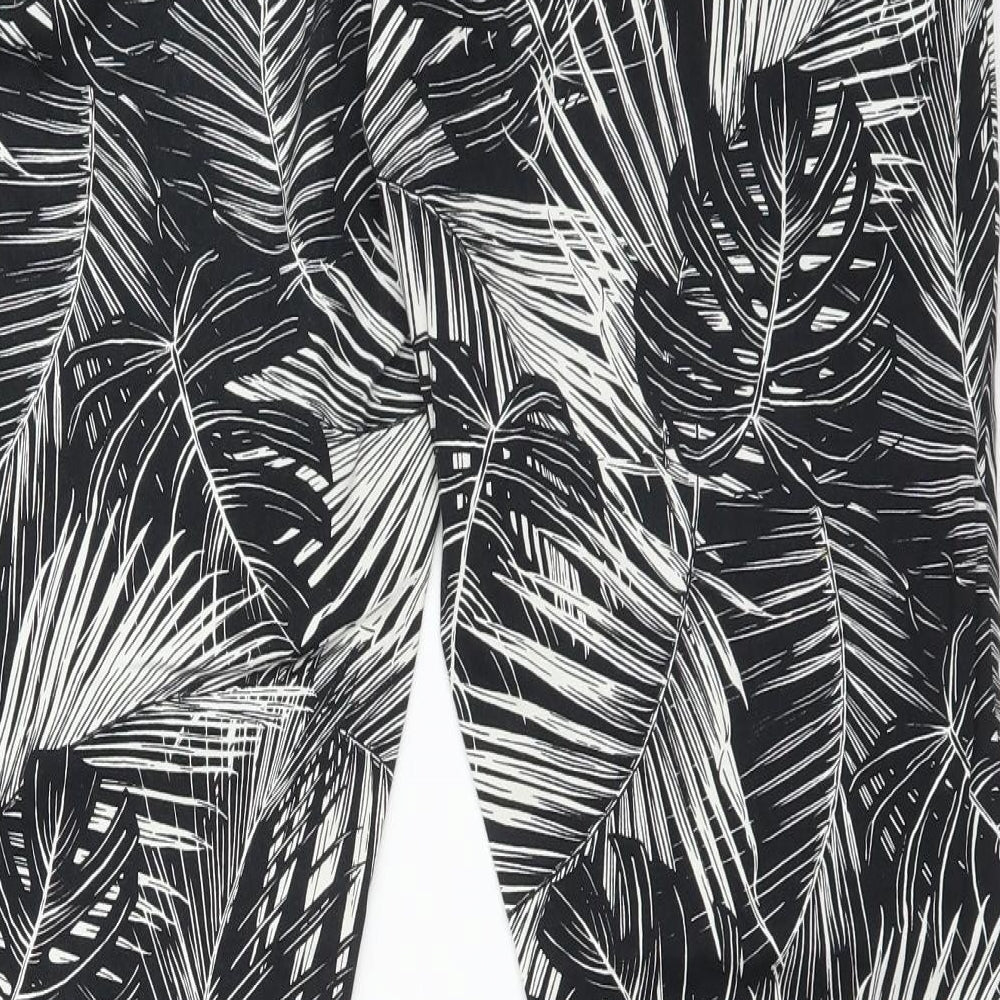 George Womens Multicoloured Cotton Dress Pants Trousers Size 12 L27 in Regular - LEAVES