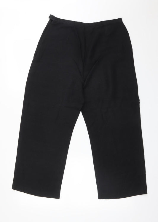 Womens UK Size 12 Wallis Regular Fit Black Trousers