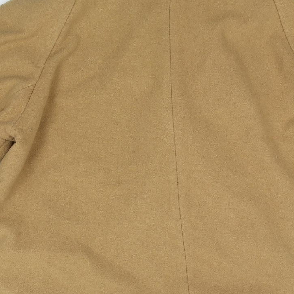 Brand and care label for First Avenue women’s brown overcoat coat, size UK 14