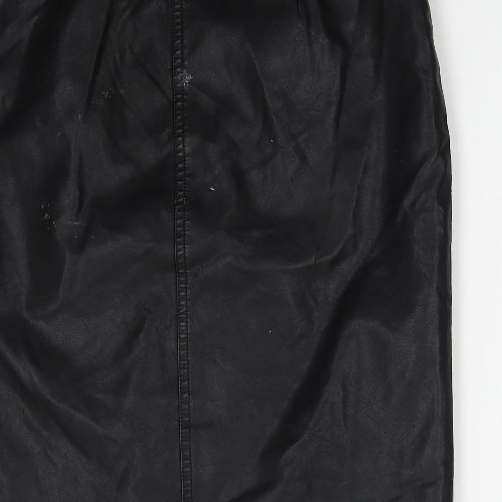 Noisy may Womens Black Polyurethane Straight & Pencil Skirt Size M