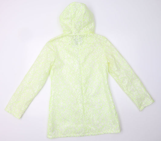 Primark Womens Green Floral Rain Coat Coat Size 6