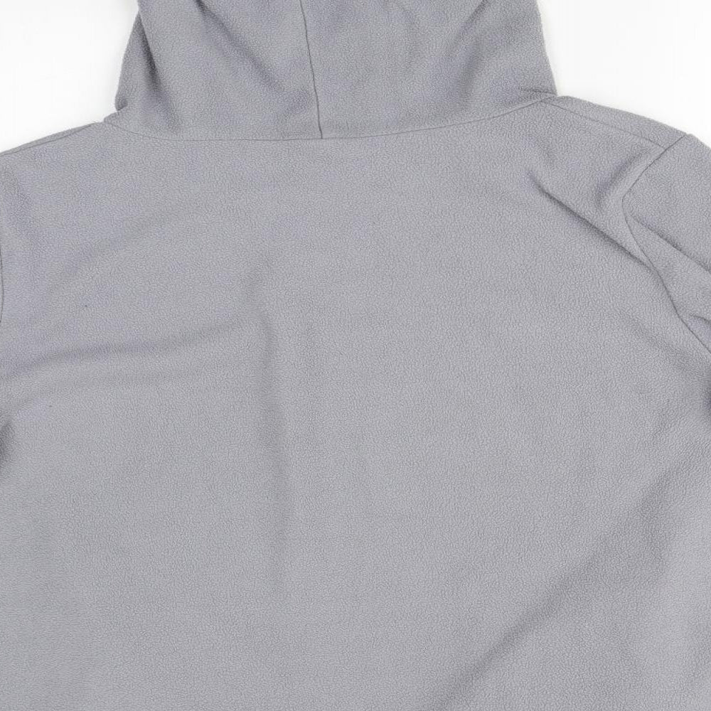 Brand and care label for Board Angels women’s grey polyester henley hoodie, size UK 16