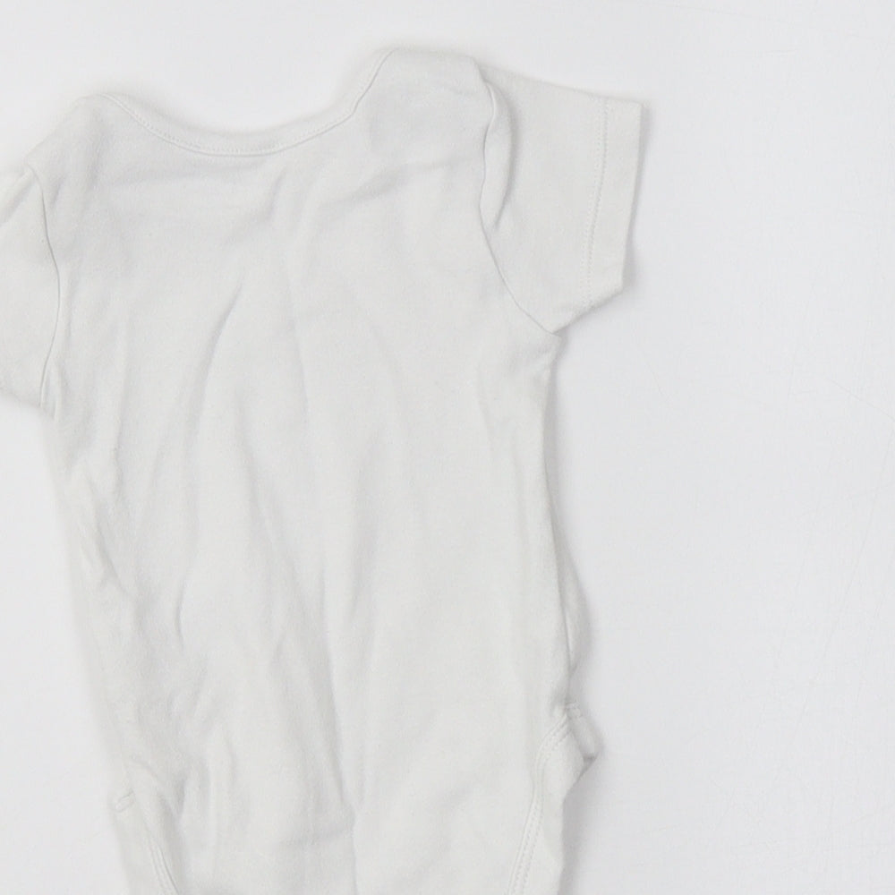 George Baby White Cotton Romper One-Piece Size 6-9 Months