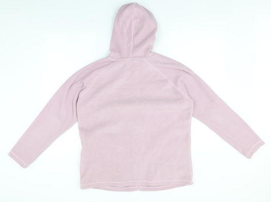 Womens UK Size M Bonmarché Pink Full Zip Hoodie