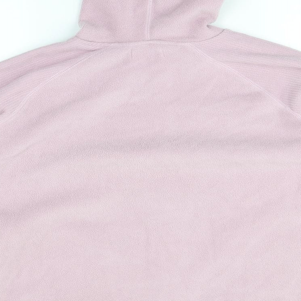 Bonmarché Womens Pink Polyester Full Zip Hoodie Size M
