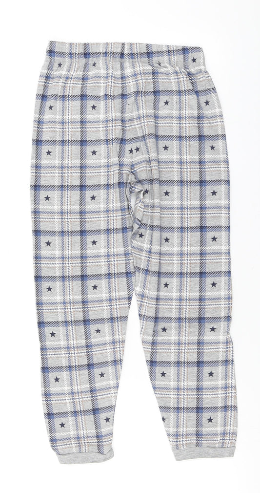 George Boys Grey Plaid Cotton Pyjama Pants Size 6-7 Years