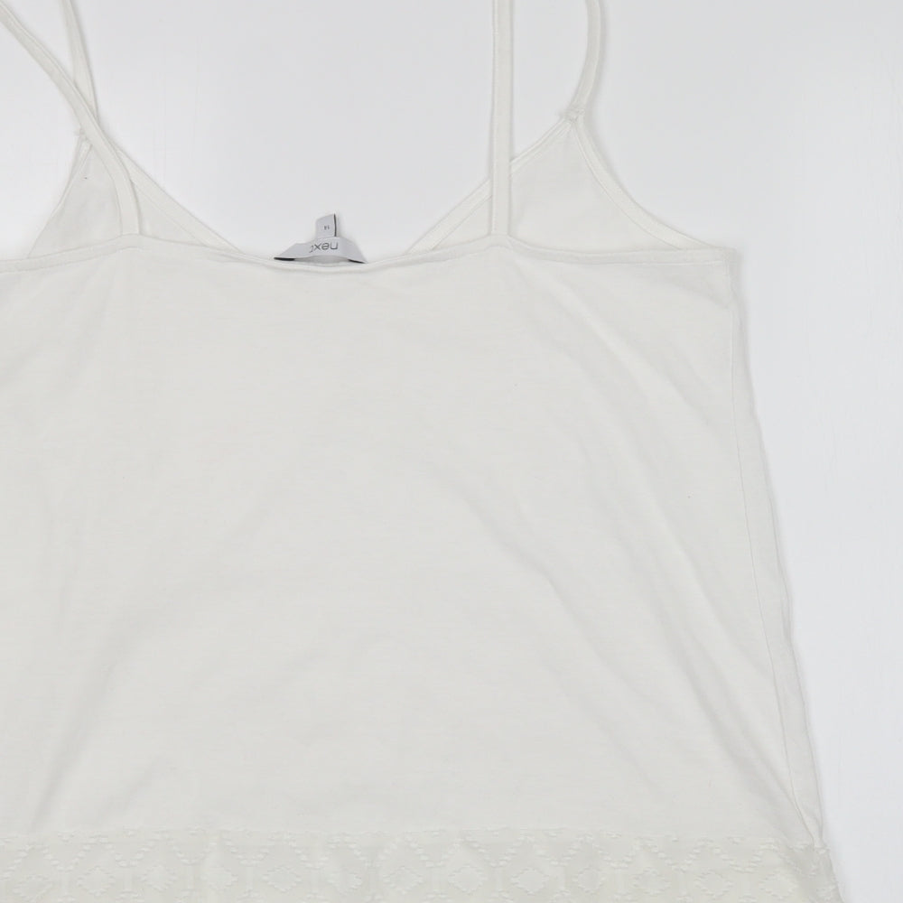 Womens UK Size 14 NEXT White Basic Tank