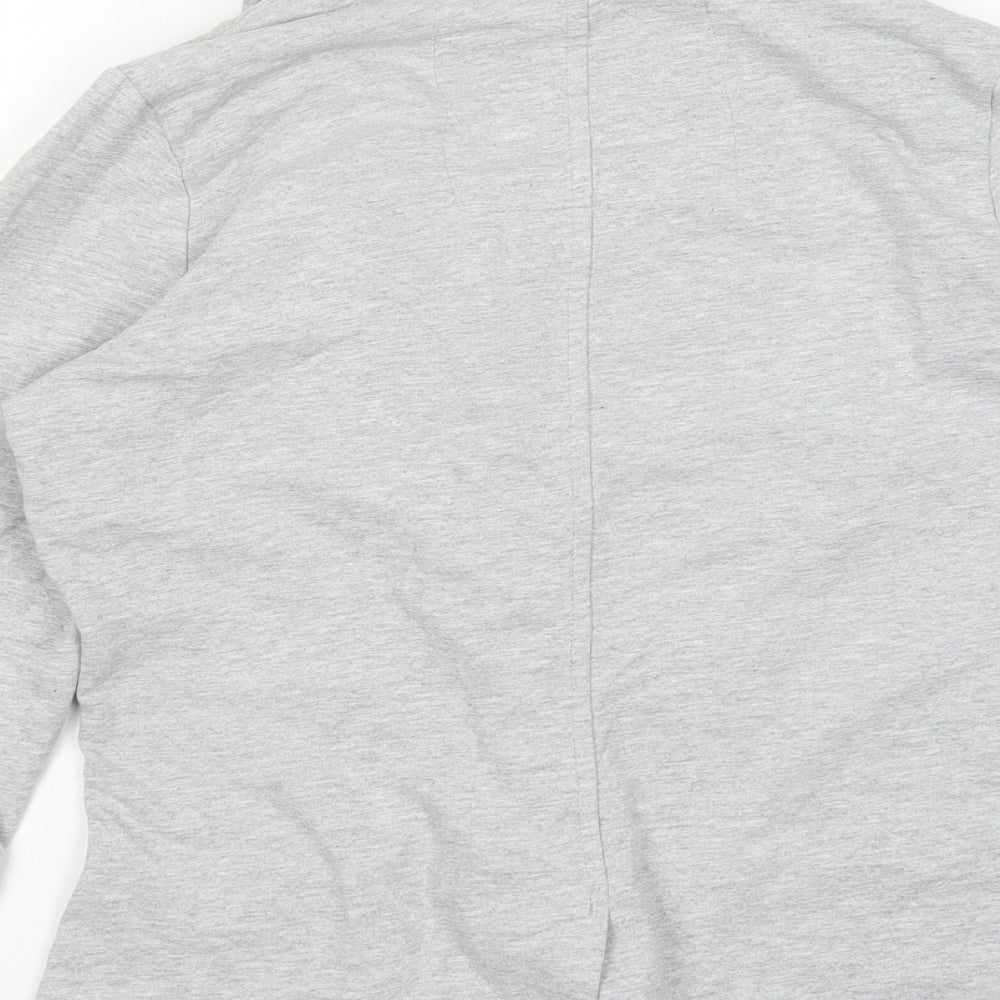 Denim Co Womens Grey V-Neck Cotton Cardigan Jumper Size 8