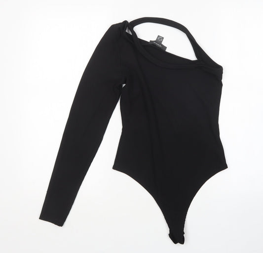 Back view of Primark women’s black polyester bodysuit one-piece, size XS
