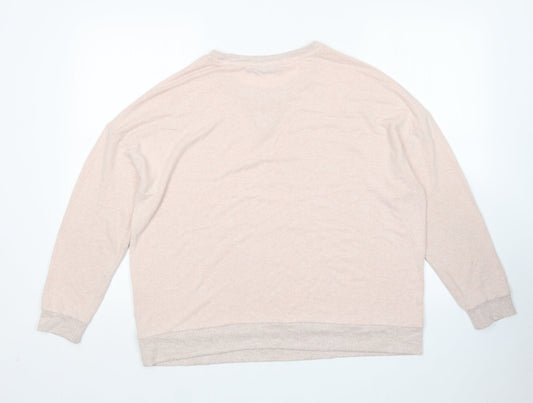 TU Womens Pink Round Neck Viscose Pullover Jumper Size 14