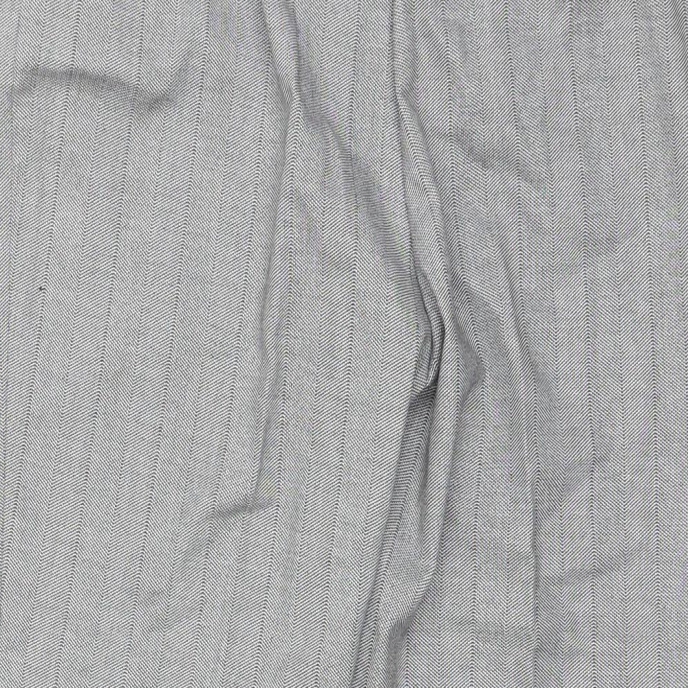 Womens UK Size 14 Marks and Spencer Regular Fit Dress Pants Grey Trousers